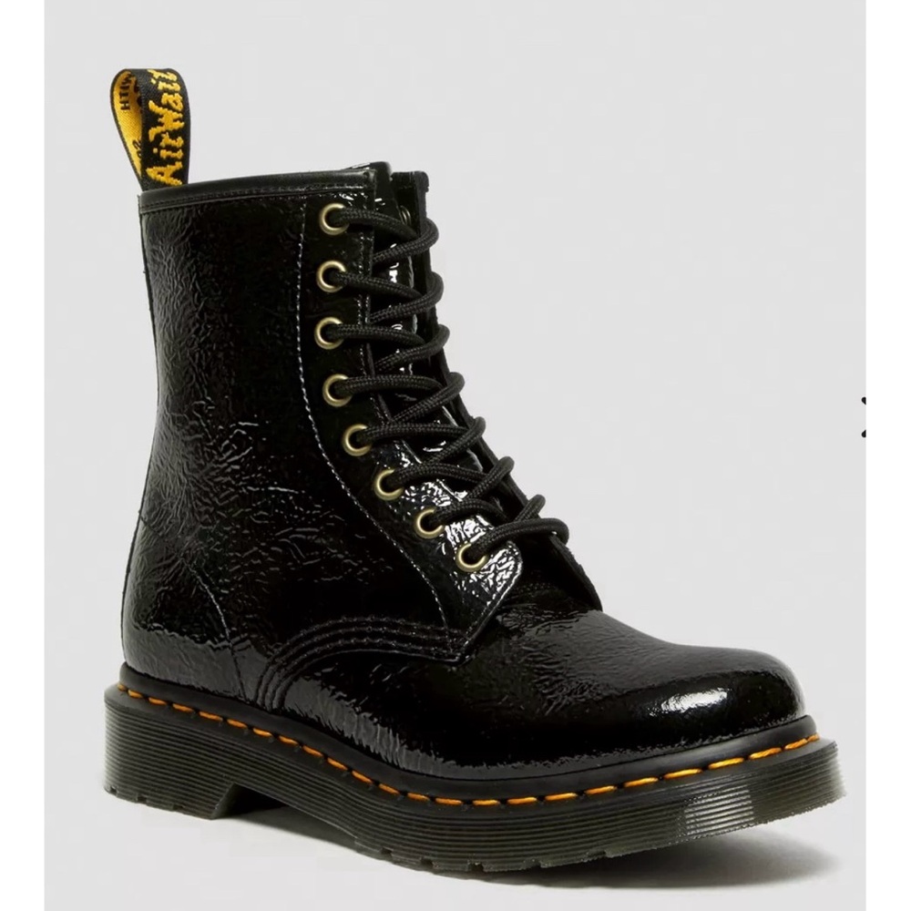 Dr. Marten 1460 Distressed Patent Leather Boots